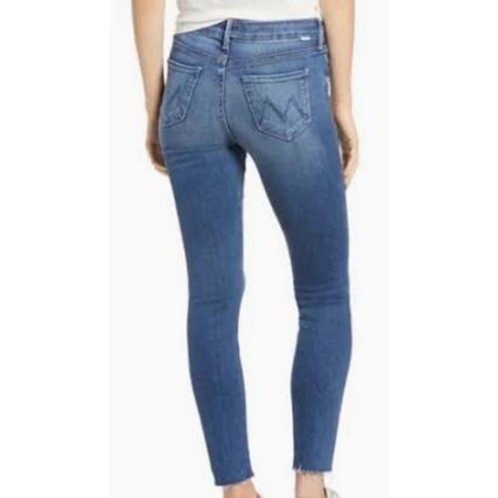 MOTHER The Looker Ankle Fray Jeans Women's Size‎ 26 Blue Denim Skinny